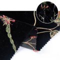 Proveedores de China Cañado Flores de tela de terciopelo de terciopelo de terciopelo de Velor Borded Silk